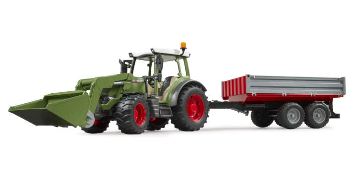 bruder Fendt Vario 211 mit Frontlader und Bordwandanhänger